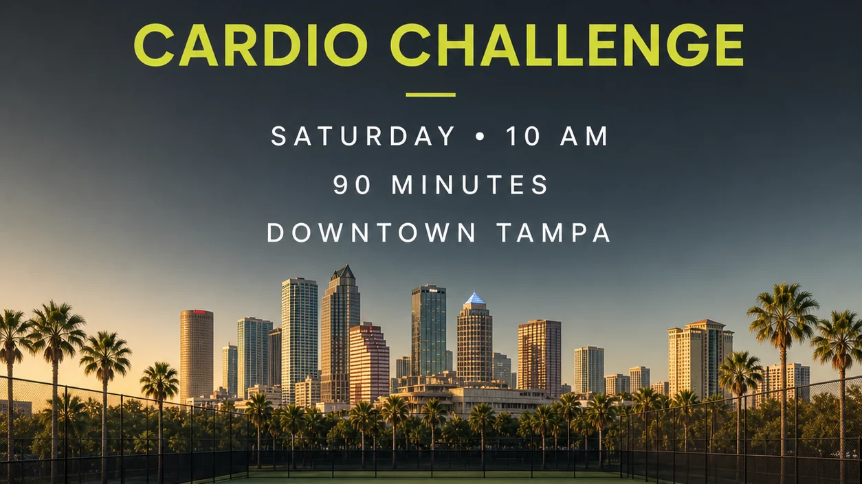 Cardio Social Cardio Challenge — Saturday 10 AM, 90 minutes, Downtown Tampa